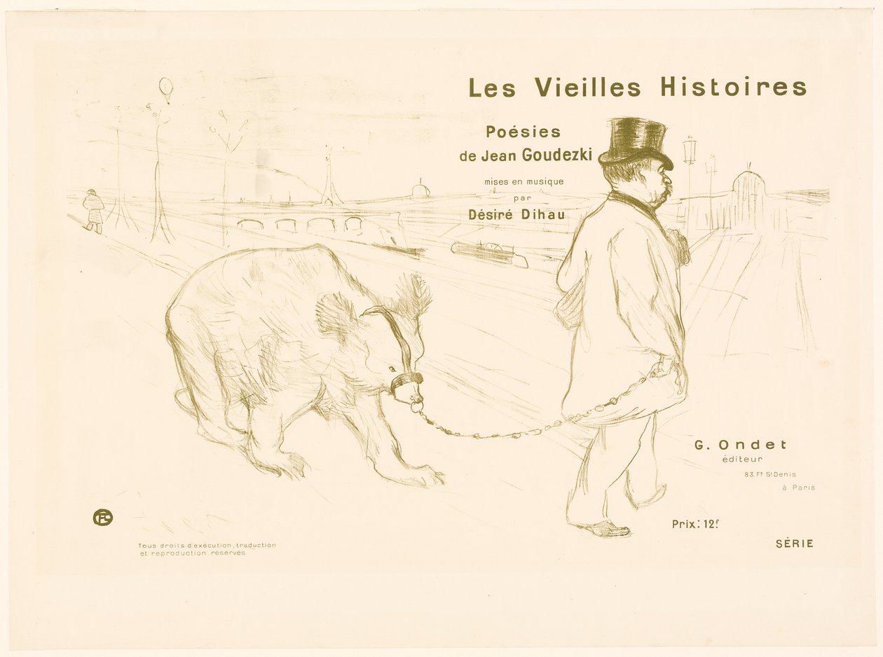 A Les Vieilles Histoires borítója és előlapja alkotó: Henri de Toulouse-Lautrec