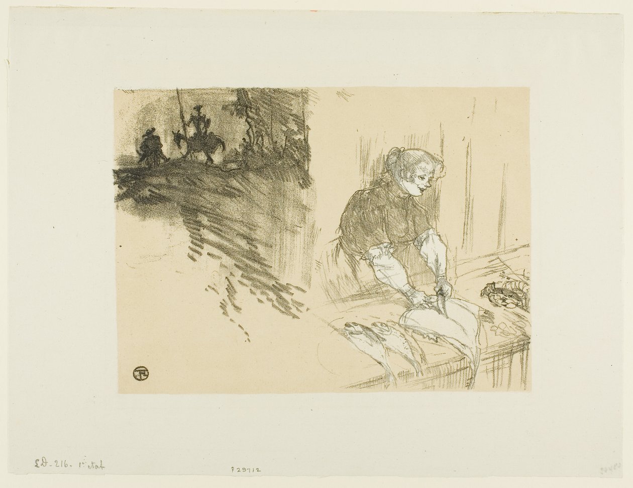 Borító a Les Courtes Joys számára alkotó: Henri de Toulouse-Lautrec