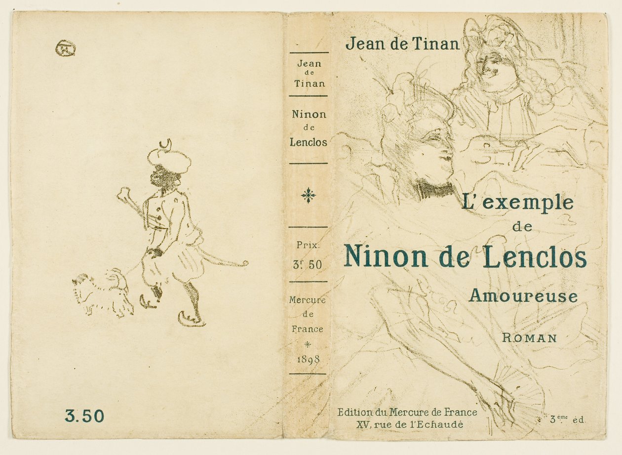 A Ninon de Lenclos szerelmes példájának borítója alkotó: Henri de Toulouse-Lautrec