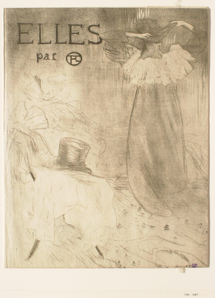 Az „Elles” portfólió borítója alkotó: Henri de Toulouse-Lautrec