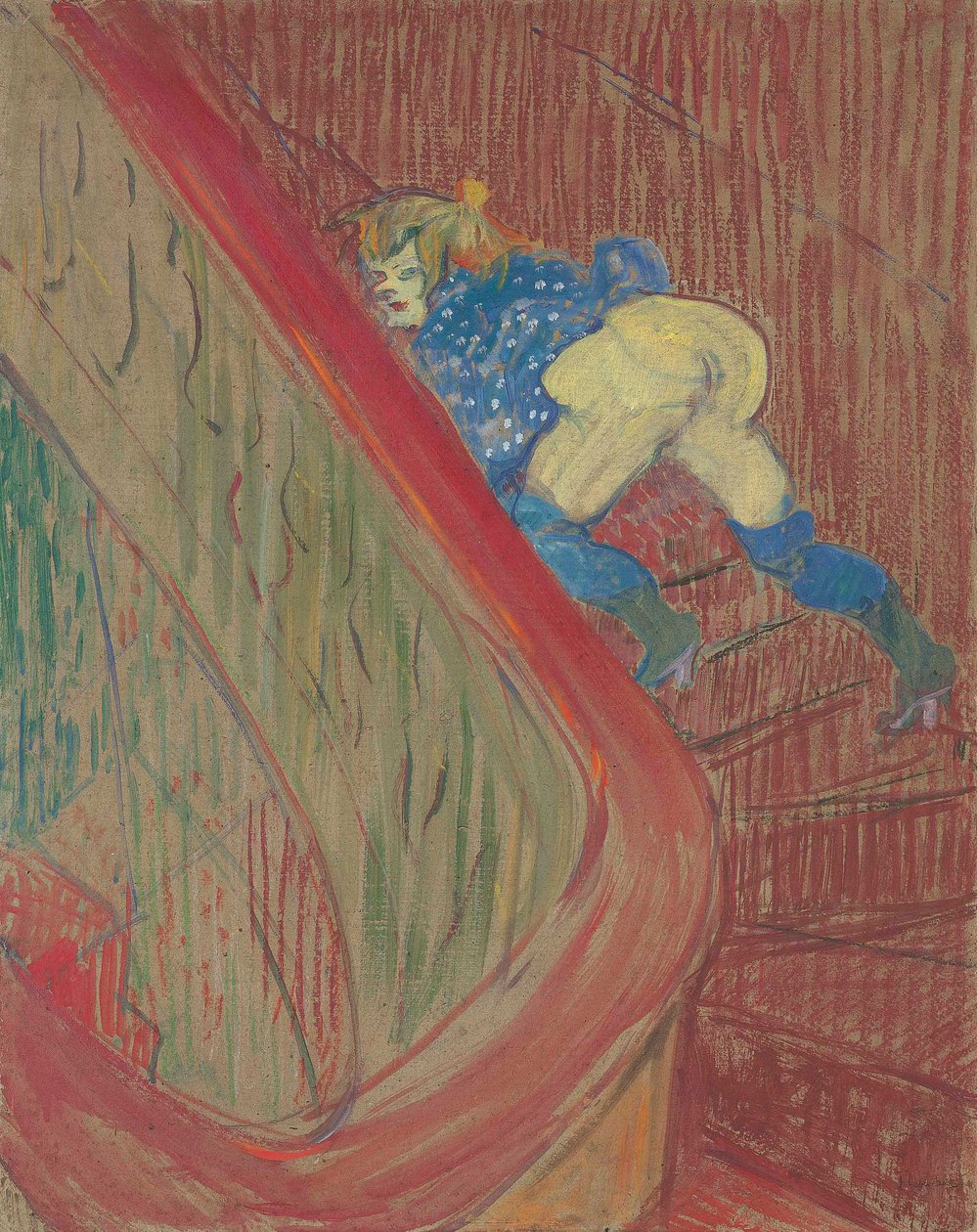 A rue des Moulins lépcsőjén alkotó: Henri de Toulouse Lautrec