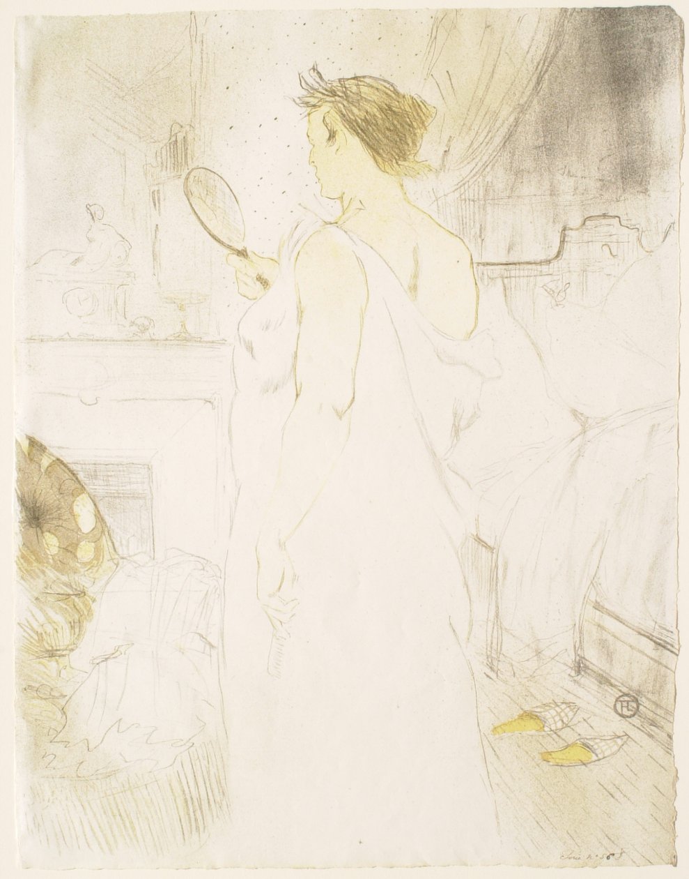 Elles: nő tükörrel alkotó: Henri de Toulouse-Lautrec