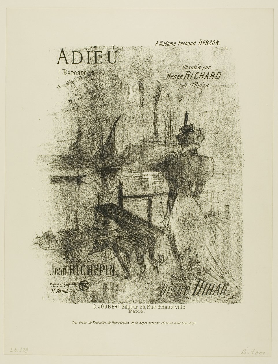 Búcsú, a Mélodies de Désiré Dihautól alkotó: Henri de Toulouse-Lautrec