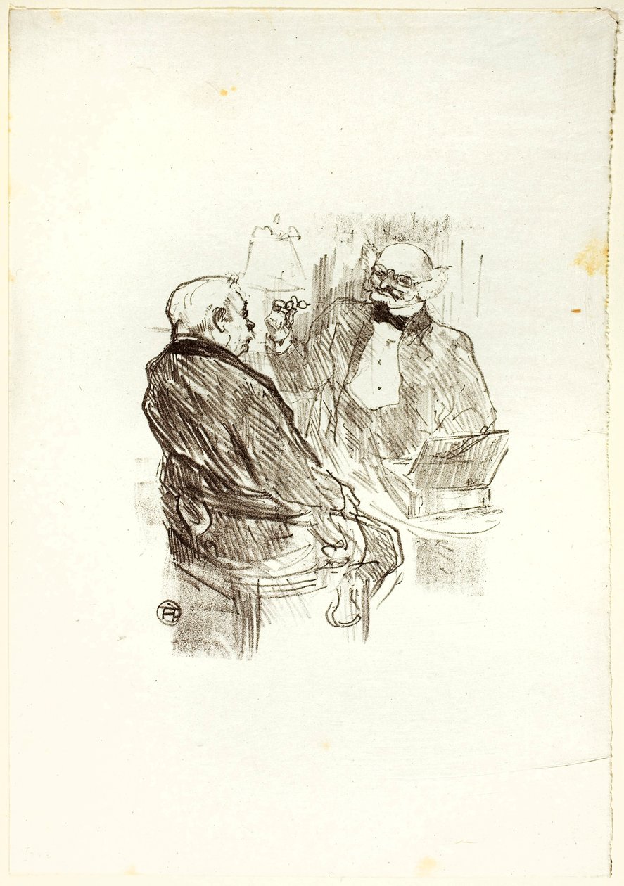 Georges Clemenceau és a szemész, Mayer, az Au Pied du Sinaï-ból alkotó: Henri de Toulouse-Lautrec