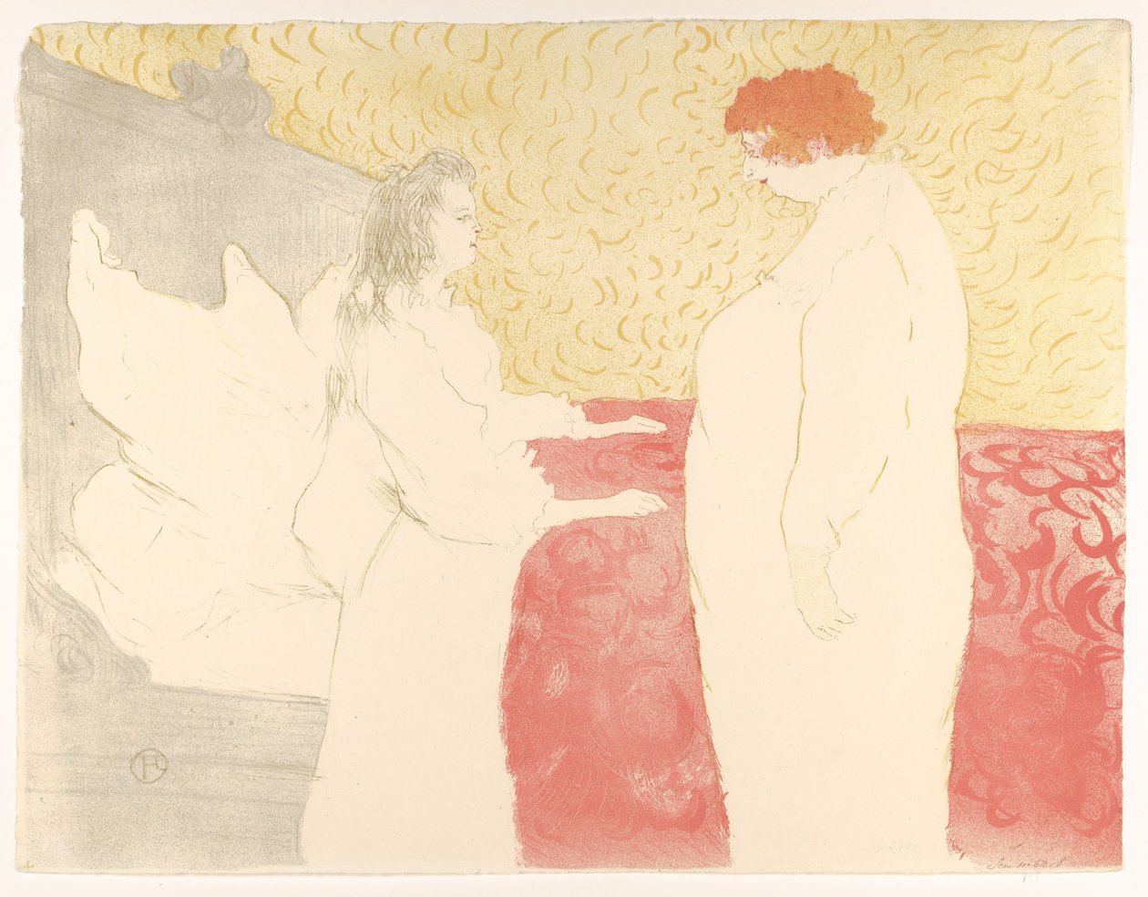 Aufstehen, aus "Elles" alkotó: Henri de Toulouse-Lautrec
