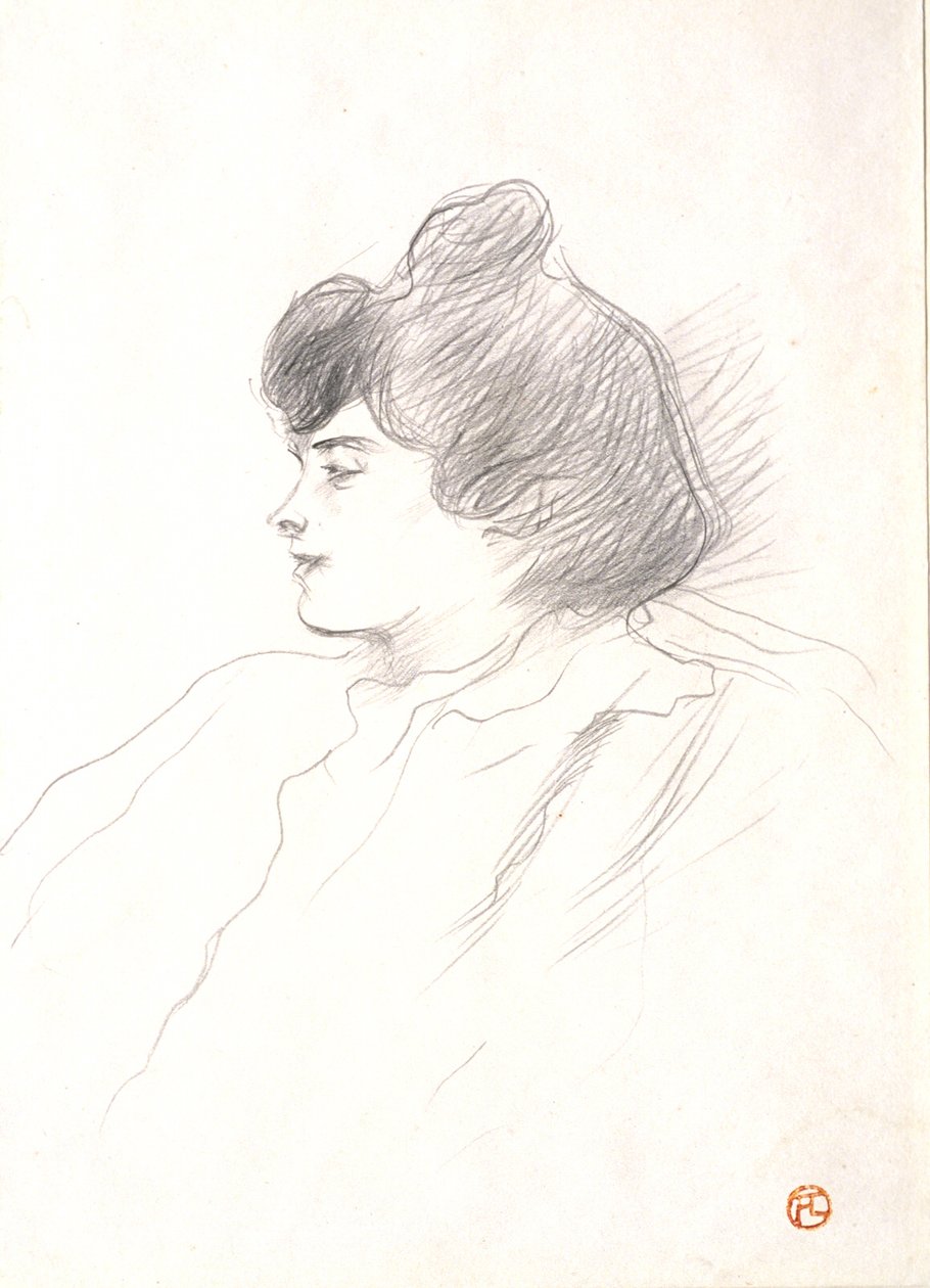 Egy nő feje alkotó: Henri de Toulouse-Lautrec