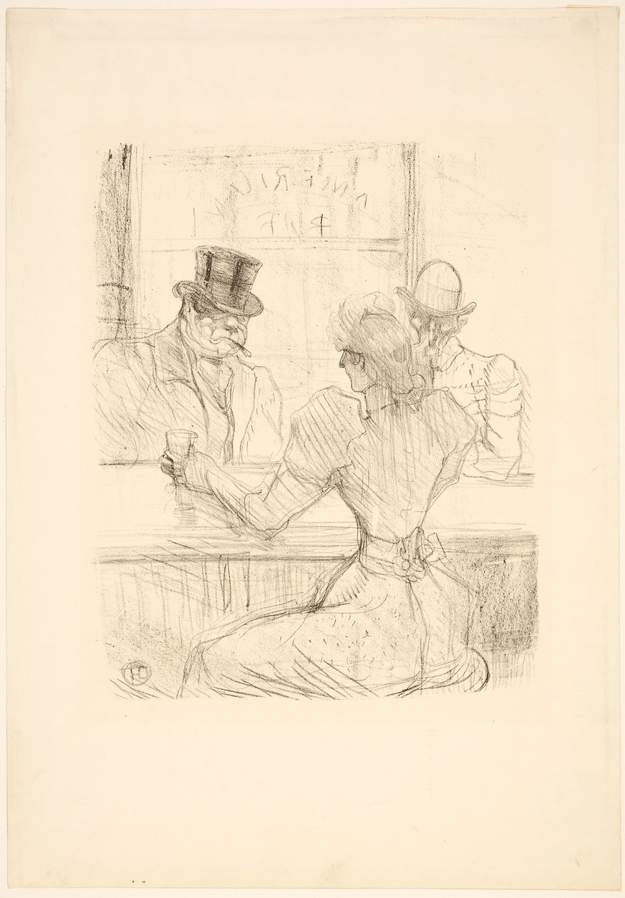 A Picton bárban (amerikai bár), rue Scribe alkotó: Henri de Toulouse-Lautrec