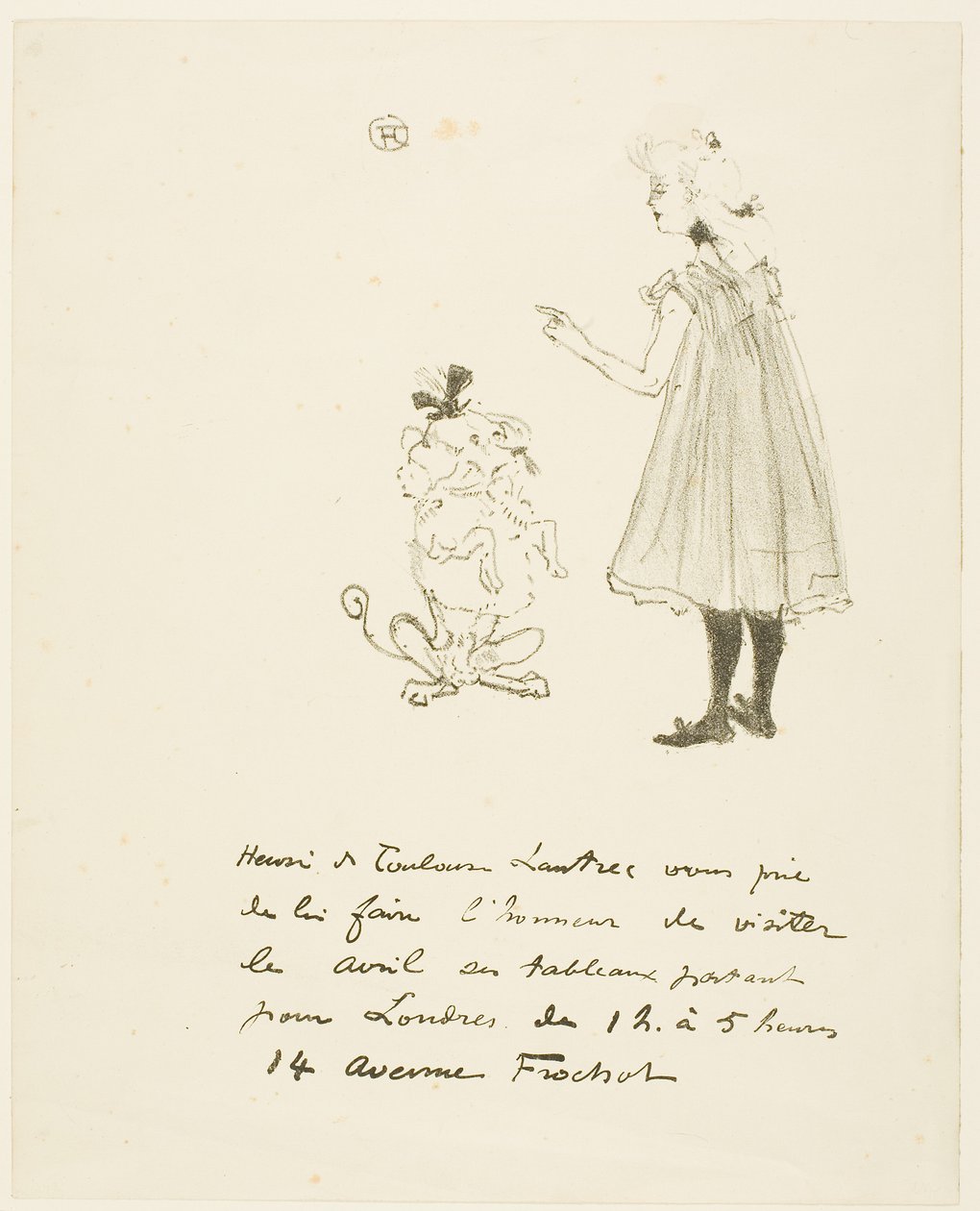Meghívó egy kiállításra alkotó: Henri de Toulouse-Lautrec