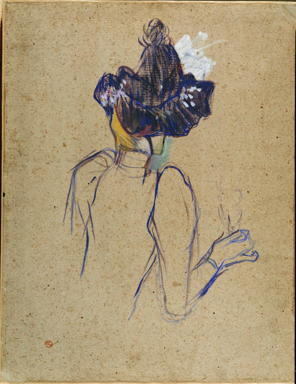 Jane Avril, hátsó nézet alkotó: Henri de Toulouse-Lautrec