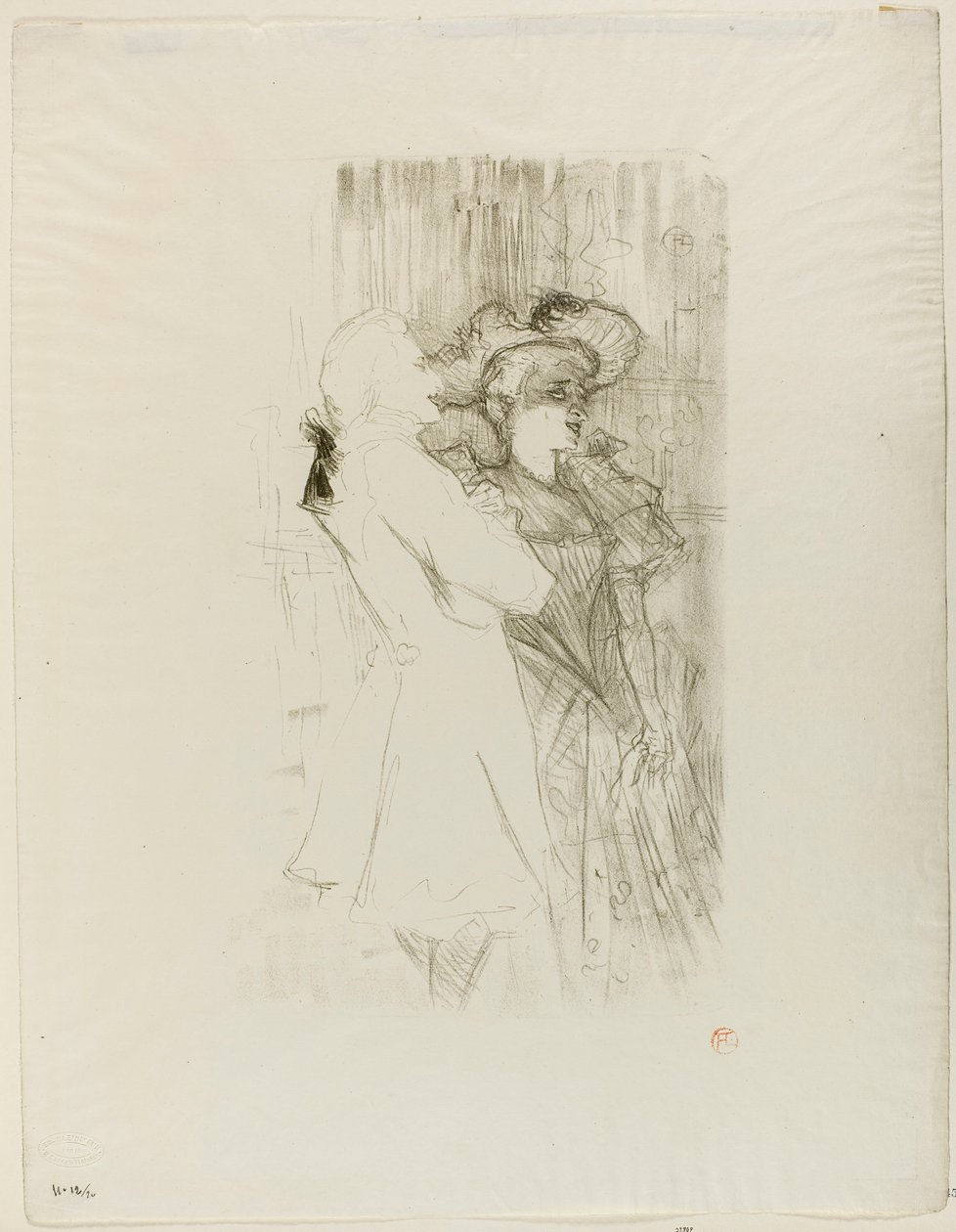 Lender és Auguez a La Chanson de Fortunioban alkotó: Henri de Toulouse-Lautrec