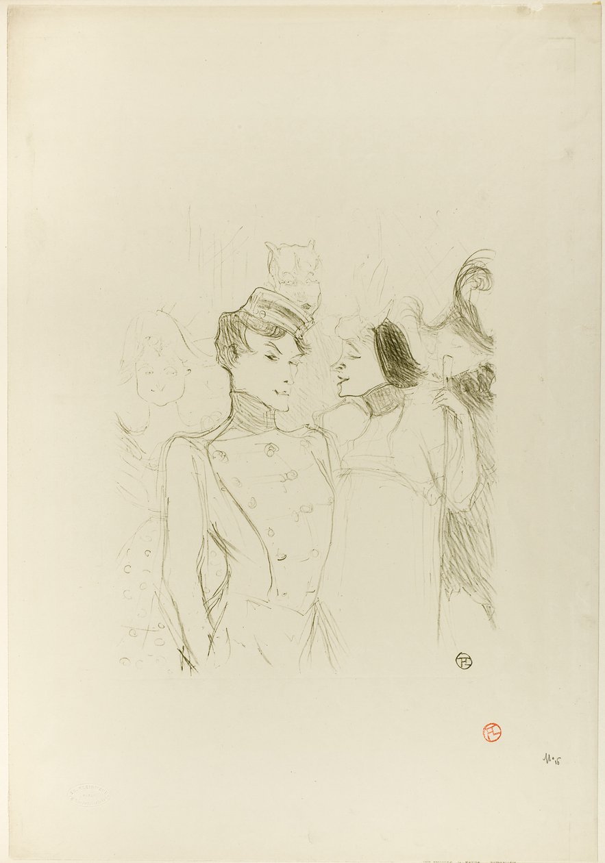 Lender és Lavallière egy revüben a Variétésben alkotó: Henri de Toulouse-Lautrec