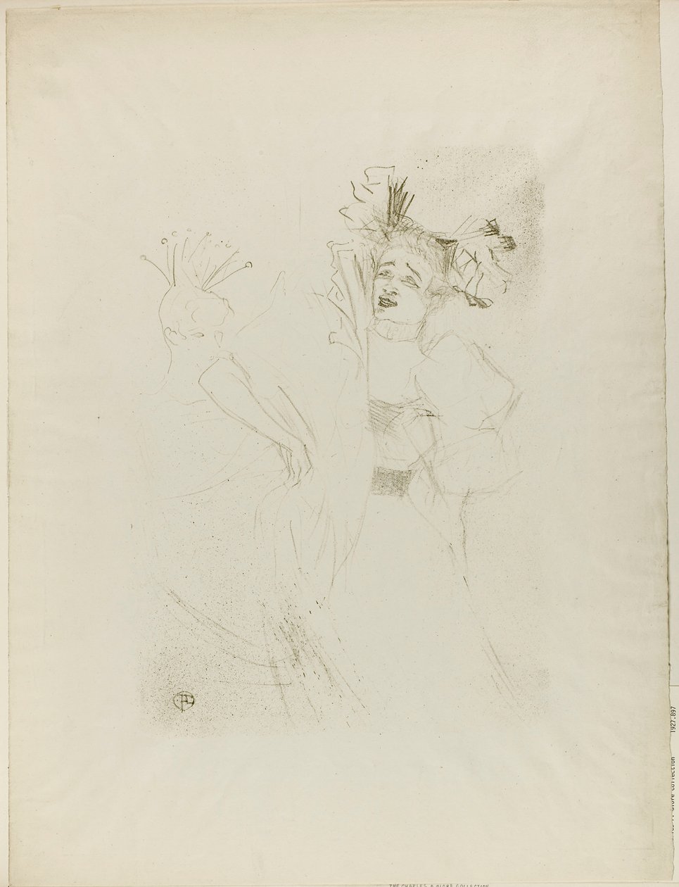 Hitelező Chilpéricben, teljes arccal alkotó: Henri de Toulouse-Lautrec
