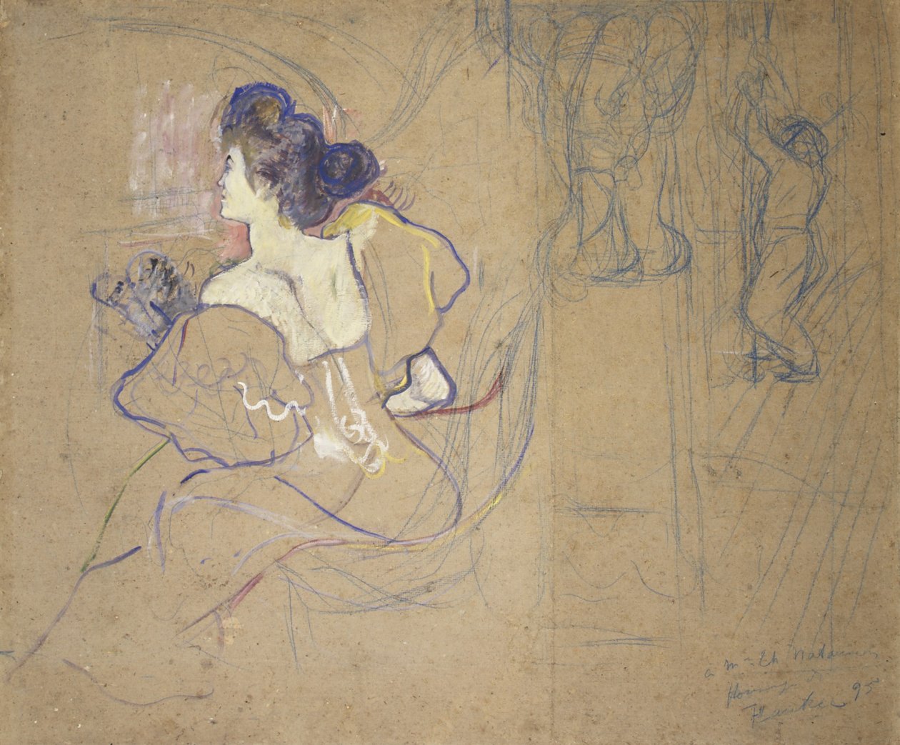 Madame Thadée Natanson (Misia Godebska, 1872-1950) a színházban alkotó: Henri de Toulouse-Lautrec