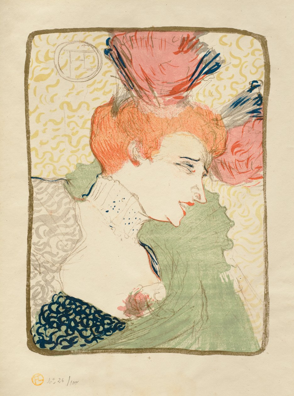 Marcelle Lender kisasszony, mellkép alkotó: Henri de Toulouse-Lautrec