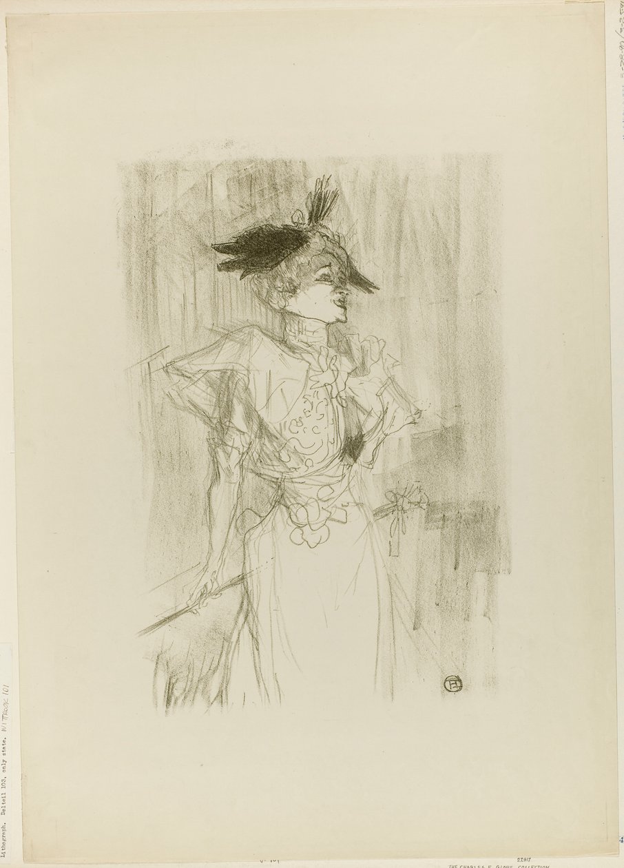 Mademoiselle Marcelle Lender, Állva alkotó: Henri de Toulouse-Lautrec