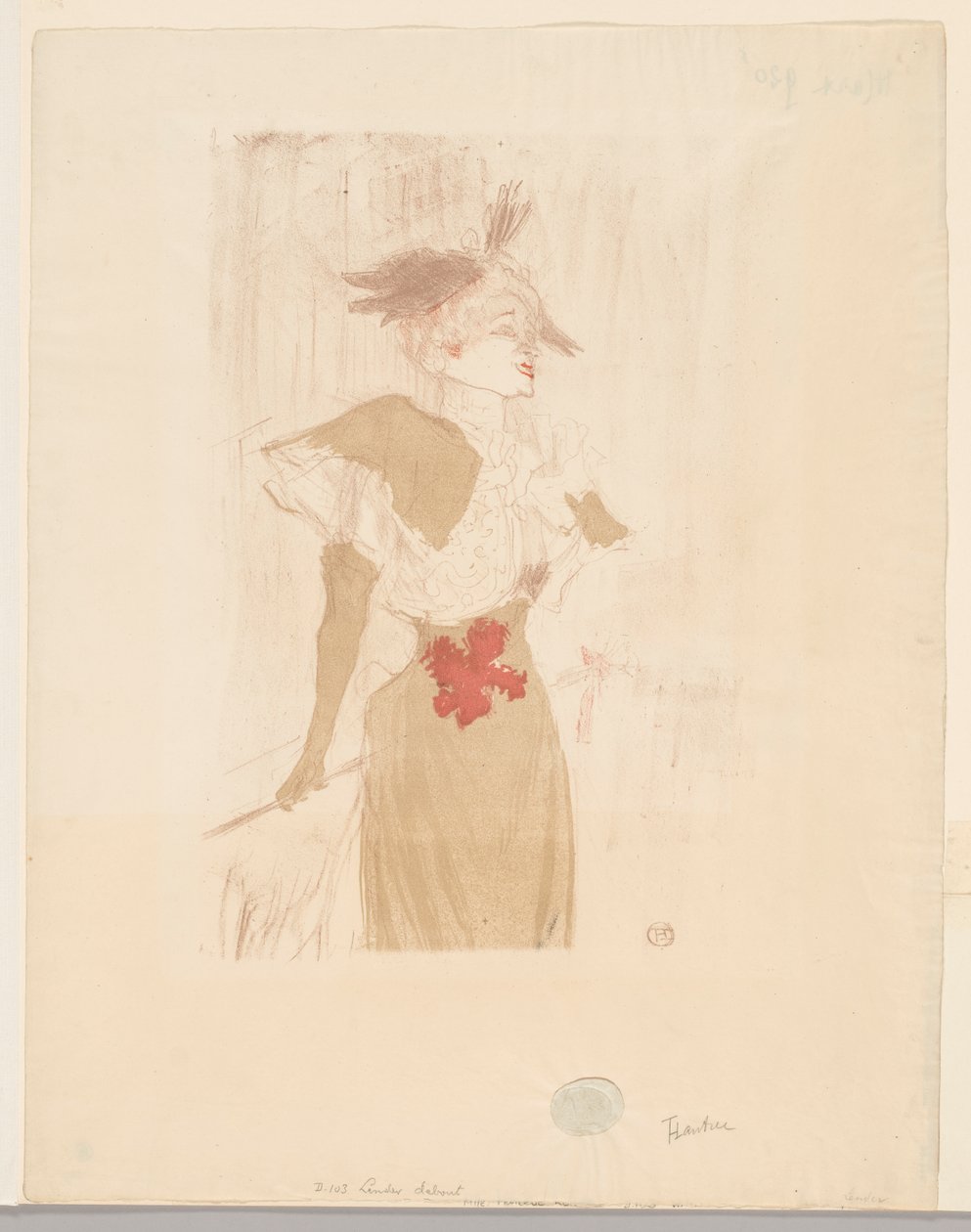 Mademoiselle Marcelle Lender, Állva alkotó: Henri de Toulouse-Lautrec