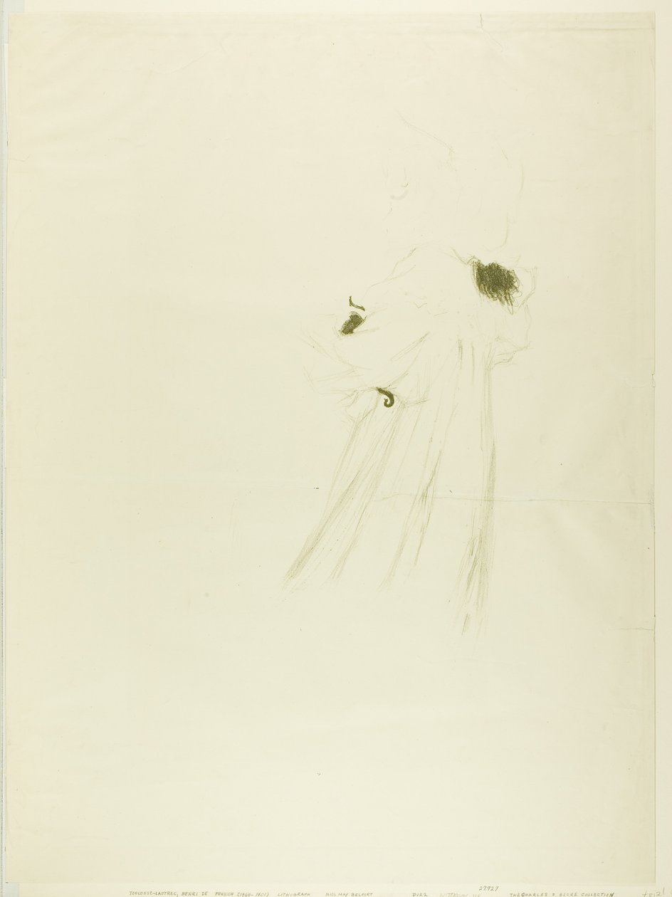 Miss May Belfort (nagy tányér) alkotó: Henri de Toulouse-Lautrec