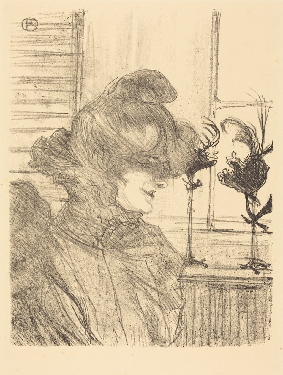 Le Marguoin asszony, kalaposnő alkotó: Henri de Toulouse-Lautrec
