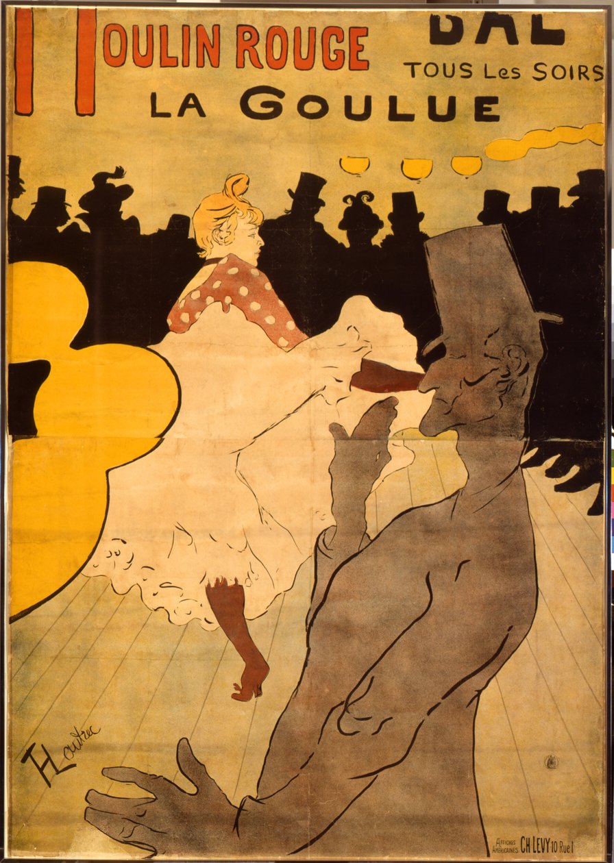 Moulin Rouge-La Goulue (színes litográfia) alkotó: Henri de Toulouse Lautrec