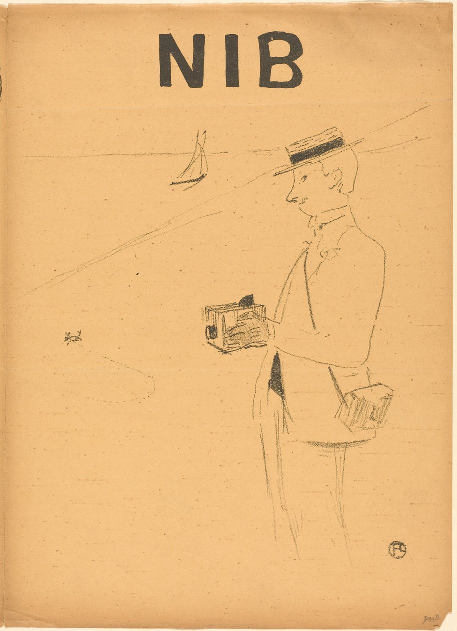 Nib oder der Amateurfotograf (Nib ou le photographe-amateur) [rechte Vorderseite] alkotó: Henri de Toulouse-Lautrec