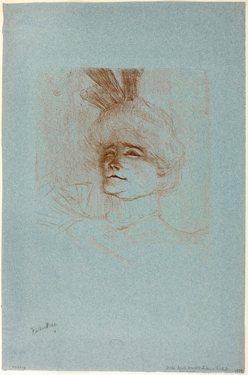 Mademoiselle Marcelle Lender portréja, háromnegyedes nézet alkotó: Henri de Toulouse-Lautrec