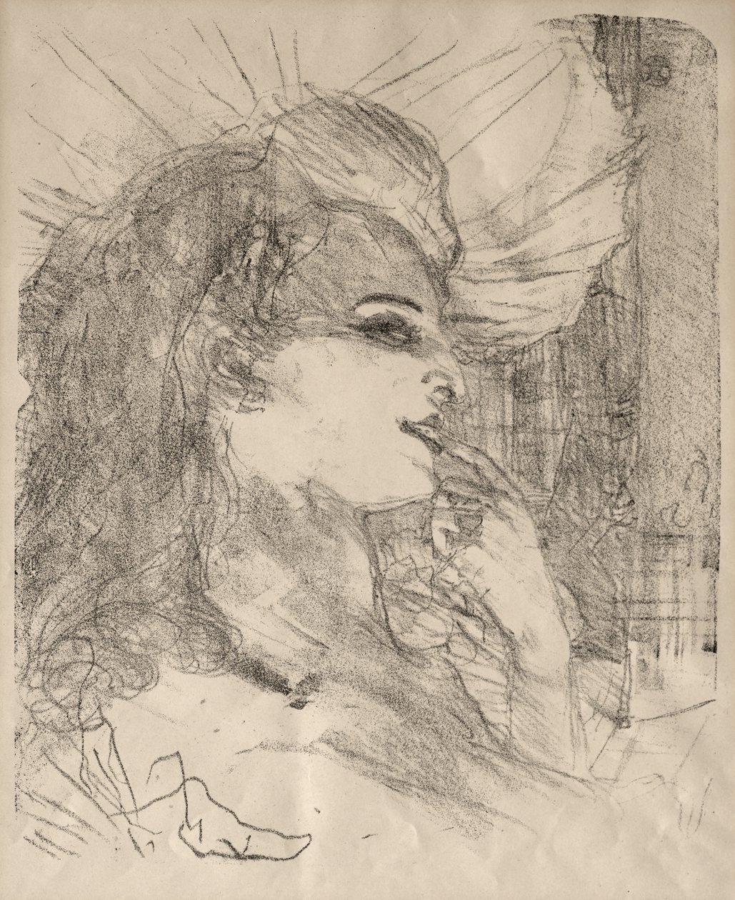 Színészek és színésznők portréi: Tizenhárom litográfia: Anna Held alkotó: Henri de Toulouse-Lautrec