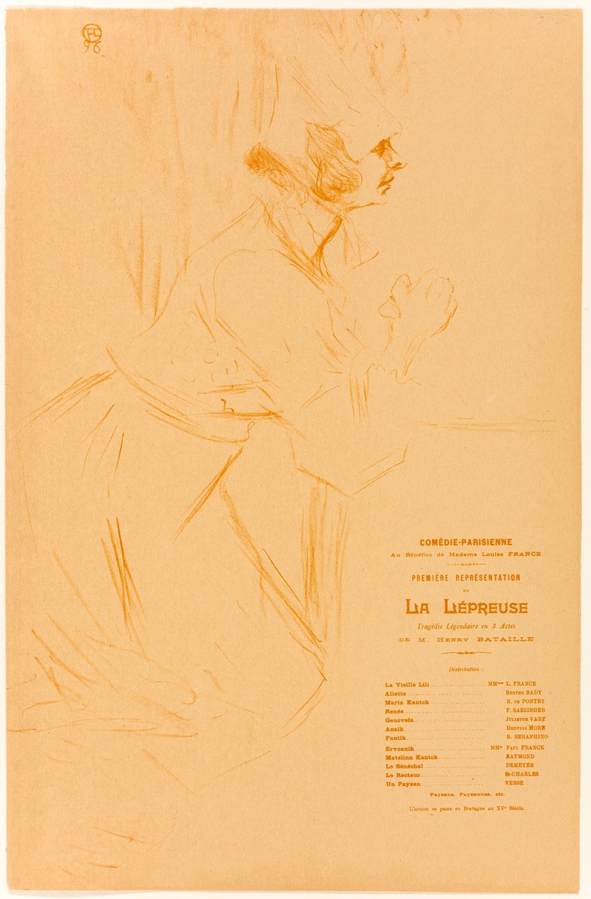 A La Lépreuse programja alkotó: Henri de Toulouse-Lautrec