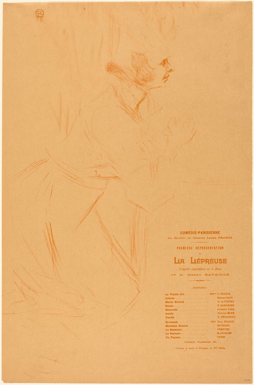 Programm für "La lepreuse" alkotó: Henri de Toulouse-Lautrec