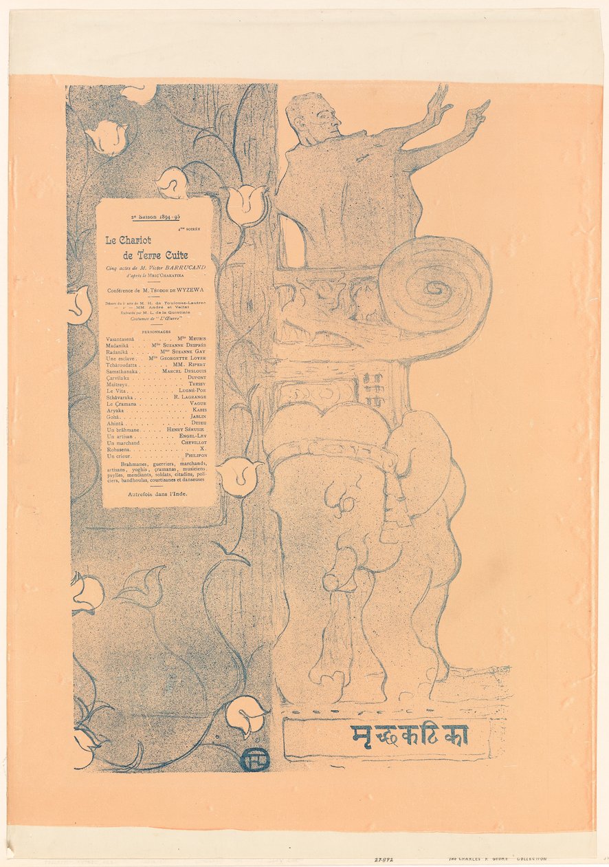 "A kis agyagkocsi" programja alkotó: Henri de Toulouse-Lautrec