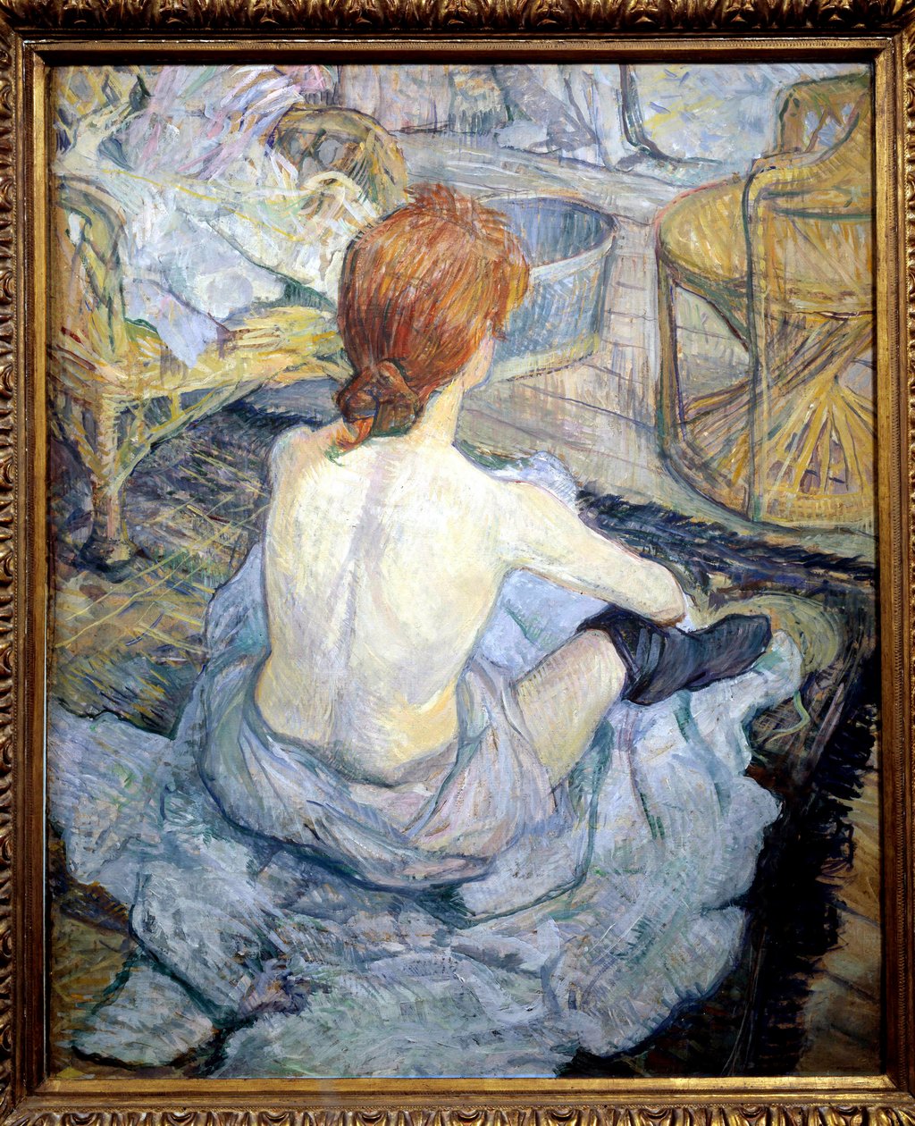 Vöröshajú (A WC). Henri De Toulouse Lautrec festménye (Toulouse-Lautrec alkotó: Henri de Toulouse Lautrec
