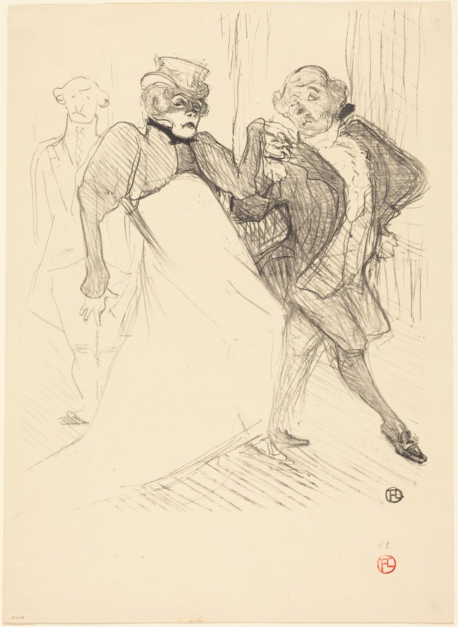 Rejane és Galipaux a „Madame Sans-Gêne” című darabban (Réjane és Galipaux a „Madame Sans-Gêne” című darabban) alkotó: Henri de Toulouse-Lautrec