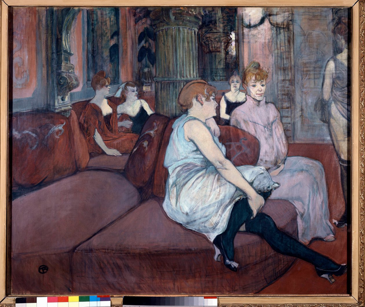 Szalon a Rue des Moulins-ban alkotó: Henri de Toulouse Lautrec