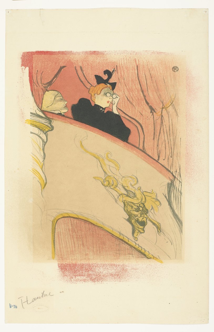 A doboz az aranyozott maszkkal alkotó: Henri de Toulouse Lautrec