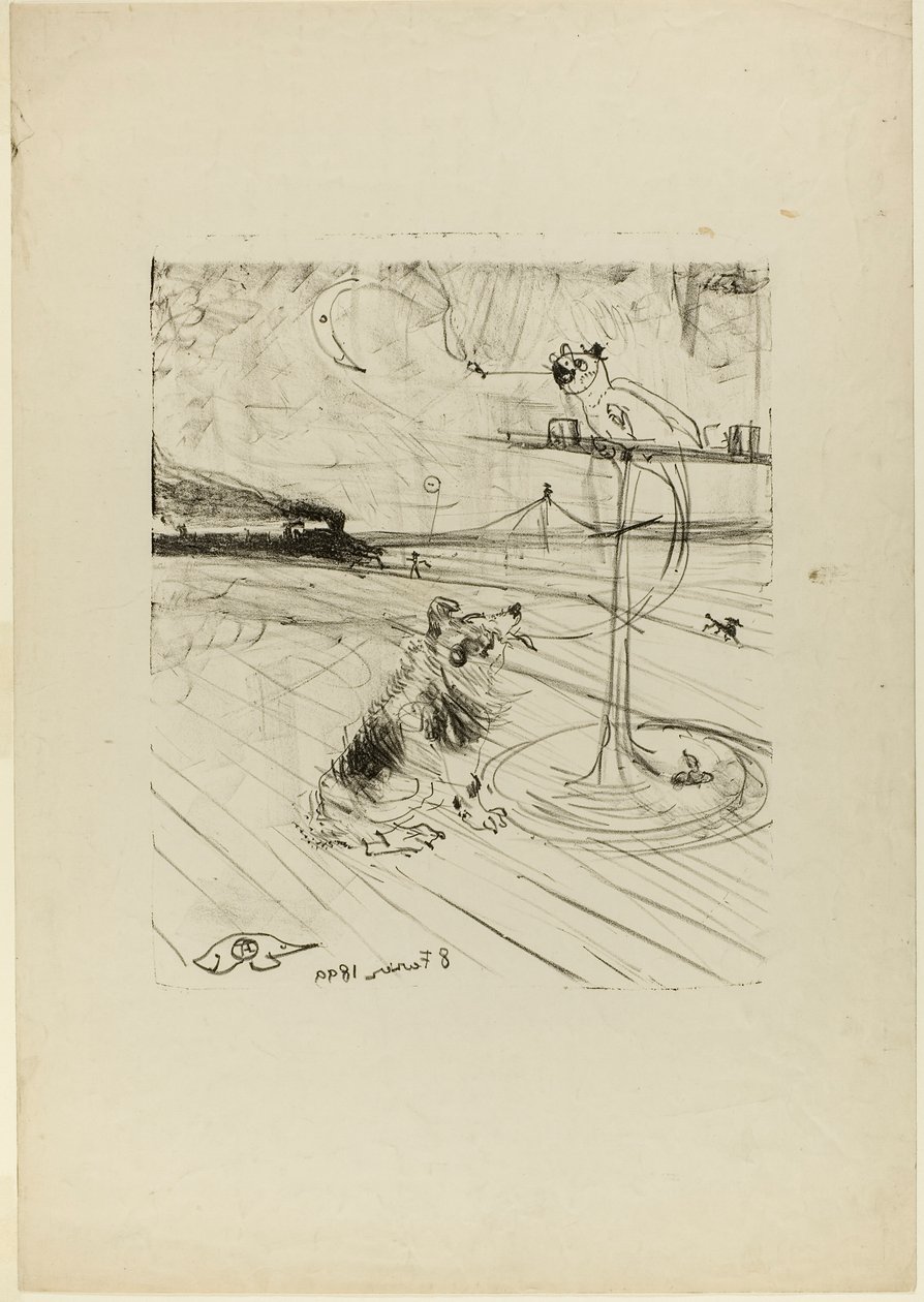 A kutya és a papagáj alkotó: Henri de Toulouse-Lautrec
