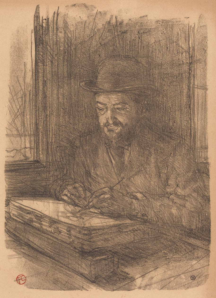 A kiváló metszőművész, Adolphe Albert (Le bon graveur – Adolphe Albert) alkotó: Henri de Toulouse-Lautrec