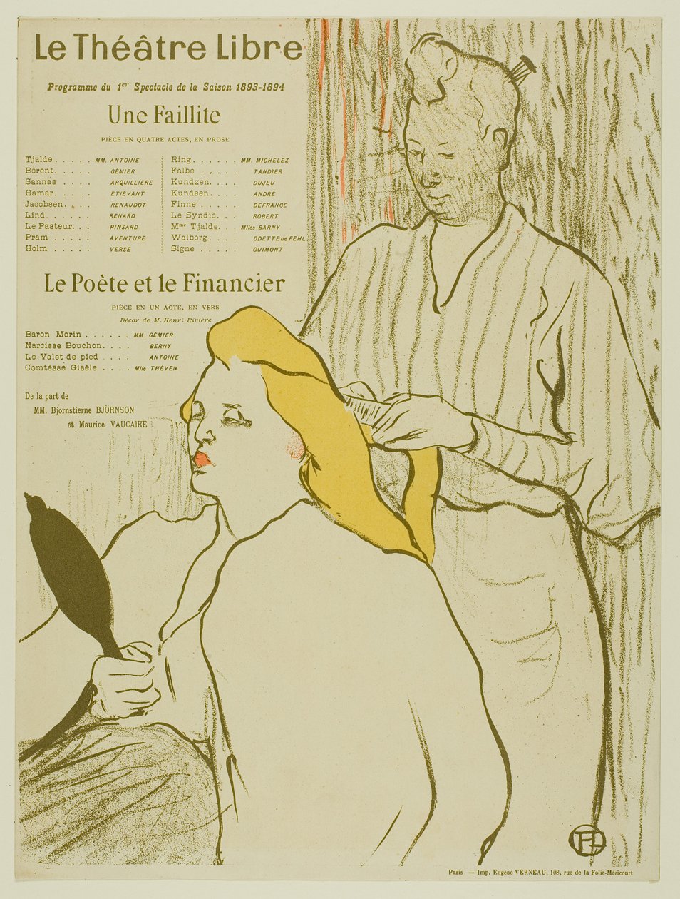 A fodrász, a Théâtre Libre programja alkotó: Henri de Toulouse-Lautrec