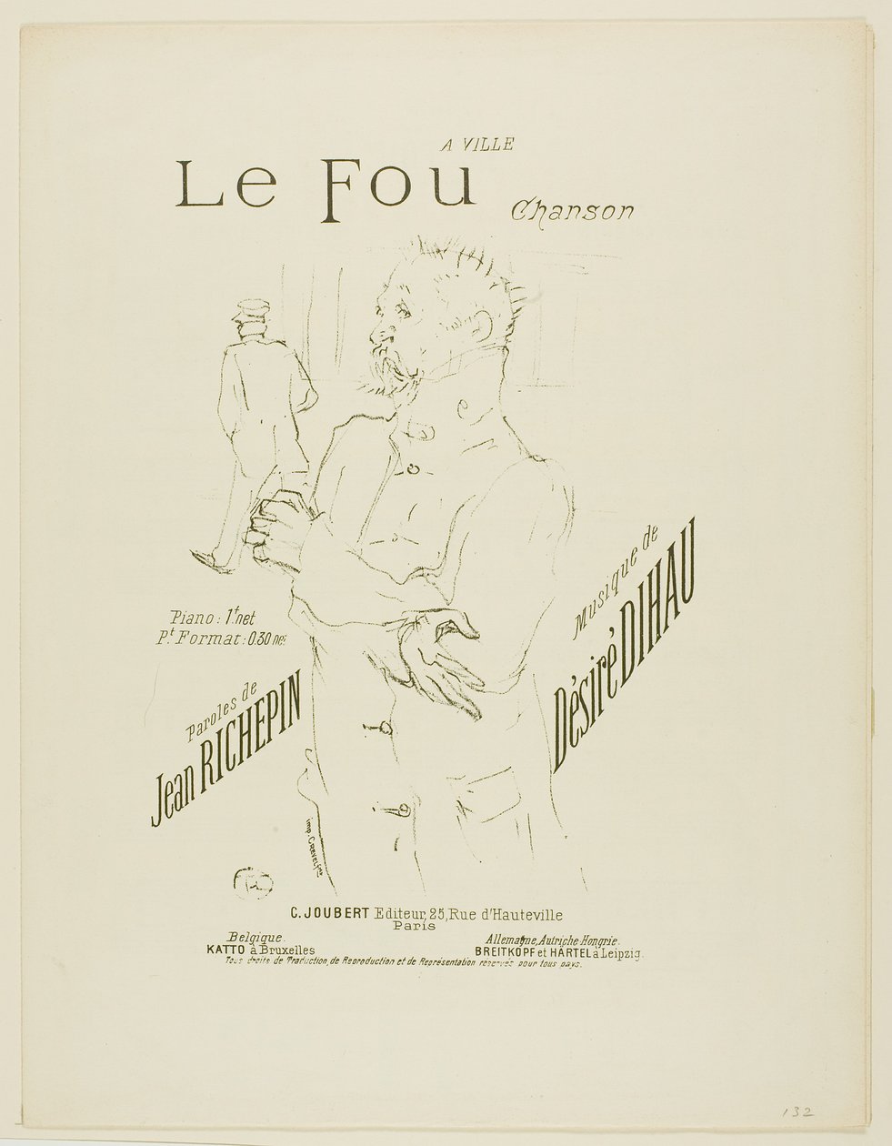Az őrült, Désiré Dihau dallamaiból alkotó: Henri de Toulouse-Lautrec