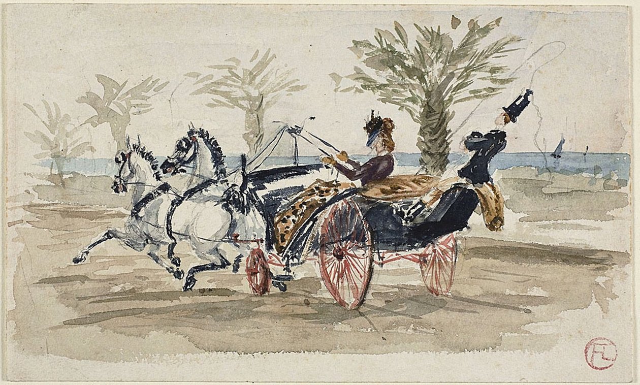 A Promenade des Anglais Nizzában alkotó: Henri de Toulouse Lautrec