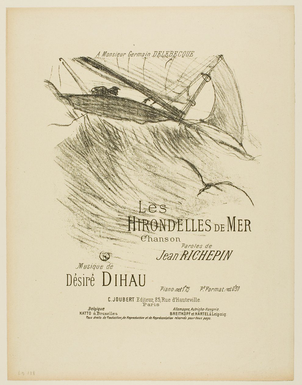 Tengeri fecskék, Désiré Dihau dallamaiból alkotó: Henri de Toulouse-Lautrec