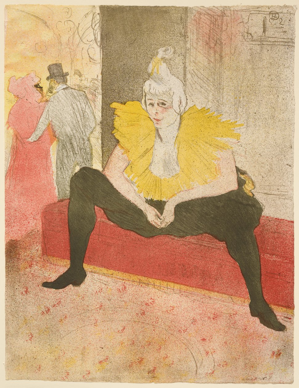 Az ülő bohócnő (Miss Cha-U-Kao) alkotó: Henri de Toulouse-Lautrec