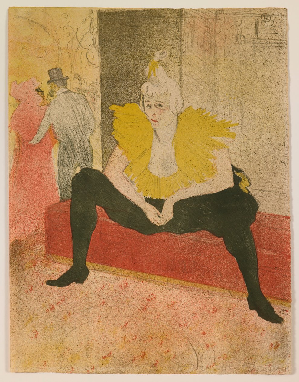 Az ülő bohócnő, az „Elles” sorozatból alkotó: Henri de Toulouse-Lautrec