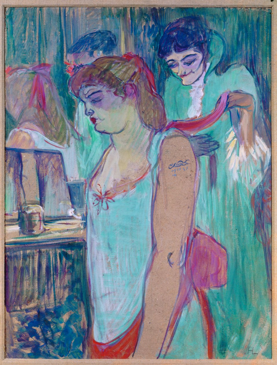 A tetovált nő vagy a toalett (pasztell, karton) alkotó: Henri de Toulouse-Lautrec