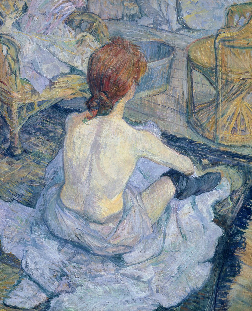 Nő a vécéjében alkotó: Henri de Toulouse Lautrec