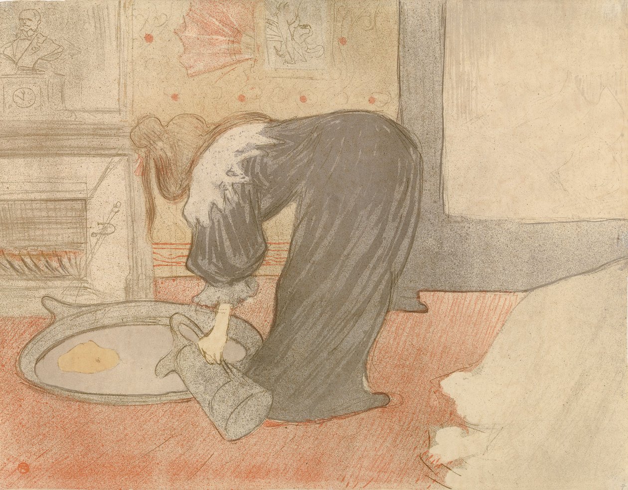 Nő a mosdóteknőnél alkotó: Henri de Toulouse-Lautrec