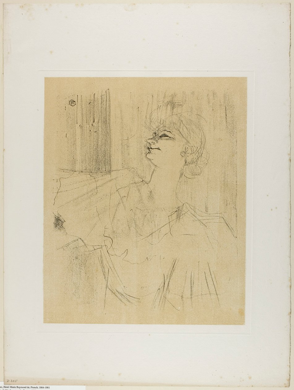 Yvette Guilbert – Menilmontant de Bruant, Yvette Guilberttől alkotó: Henri de Toulouse-Lautrec
