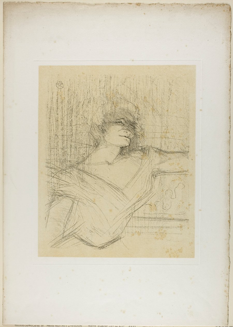 Yvette Guilbert – A Glu-ban, Yvette Guilberttől alkotó: Henri de Toulouse-Lautrec