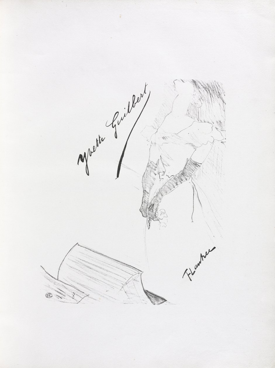 Yvette Guilbert-angol sorozat: Frontispiece alkotó: Henri de Toulouse-Lautrec