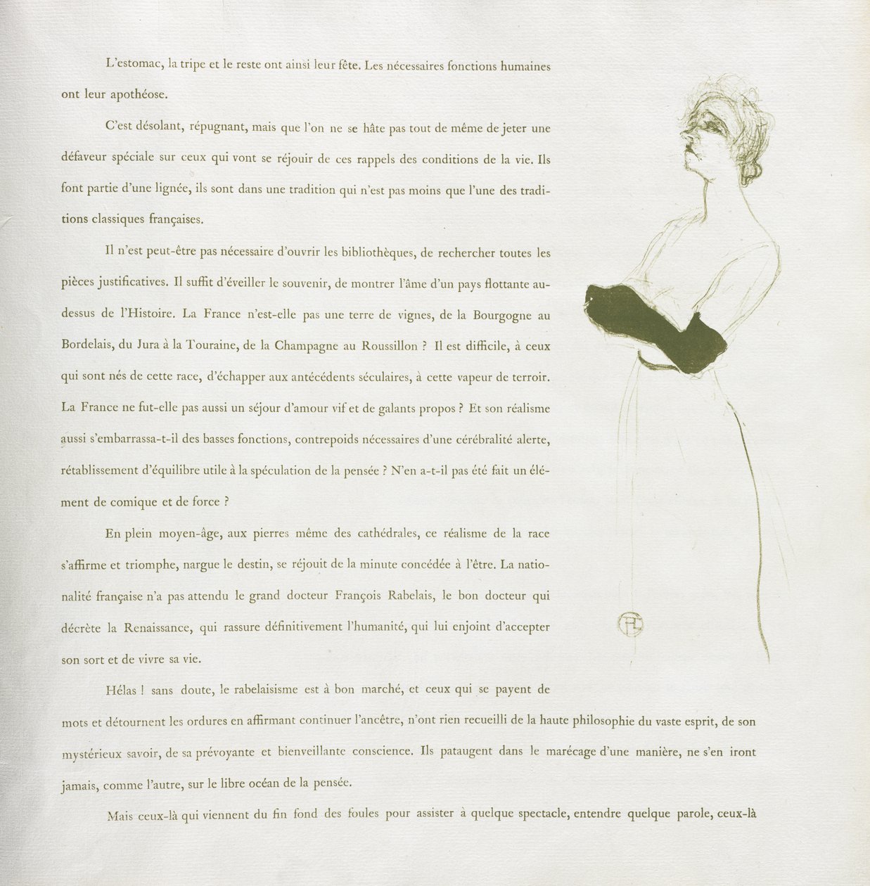 Yvette Guilbert-Francia sorozat: 10. sz alkotó: Henri de Toulouse-Lautrec