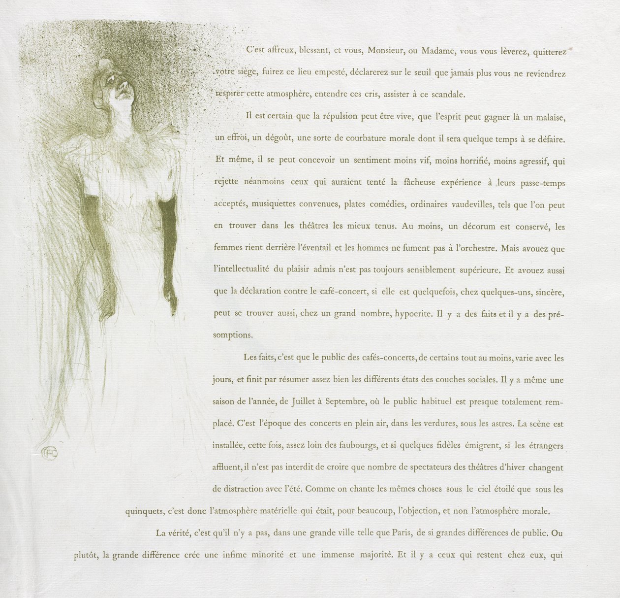 Yvette Guilbert-Francia sorozat: 3. sz alkotó: Henri de Toulouse-Lautrec