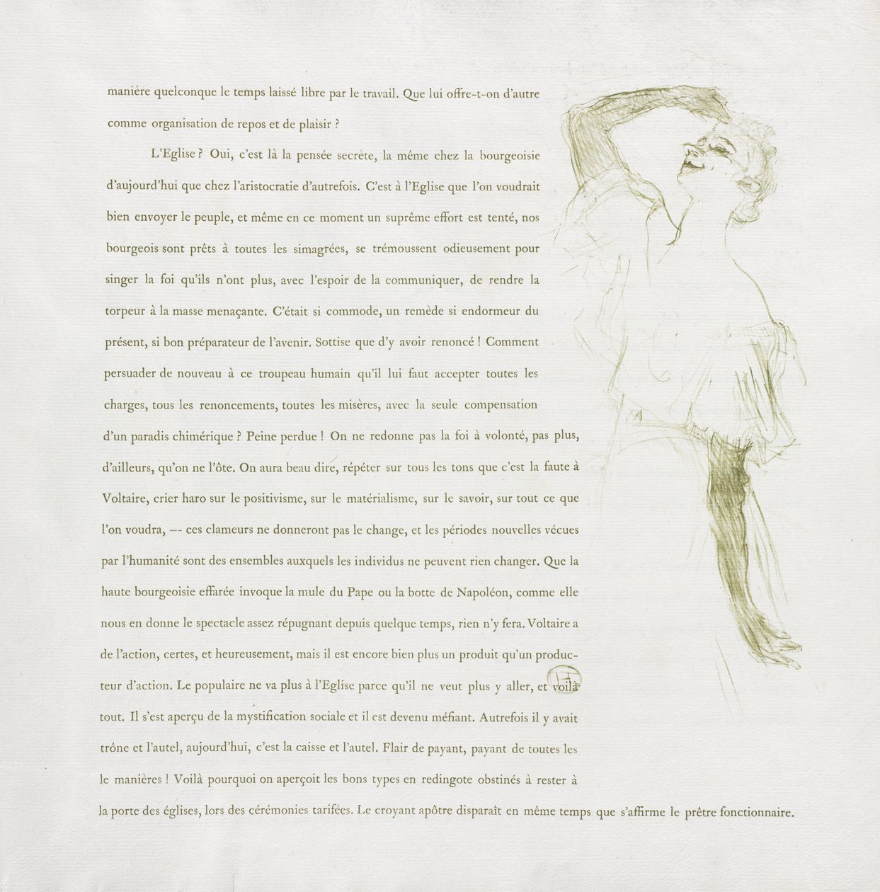 Yvette Guilbert-Francia sorozat: 7. sz alkotó: Henri de Toulouse-Lautrec